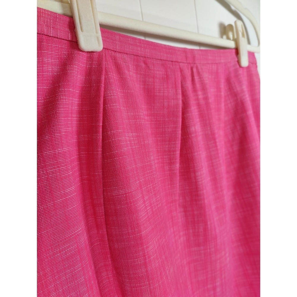 Pink Coral Mermaid Tulip Hem Midi Skirt Retro Pinup Coquette Waist 32 - Picture 2 of 6